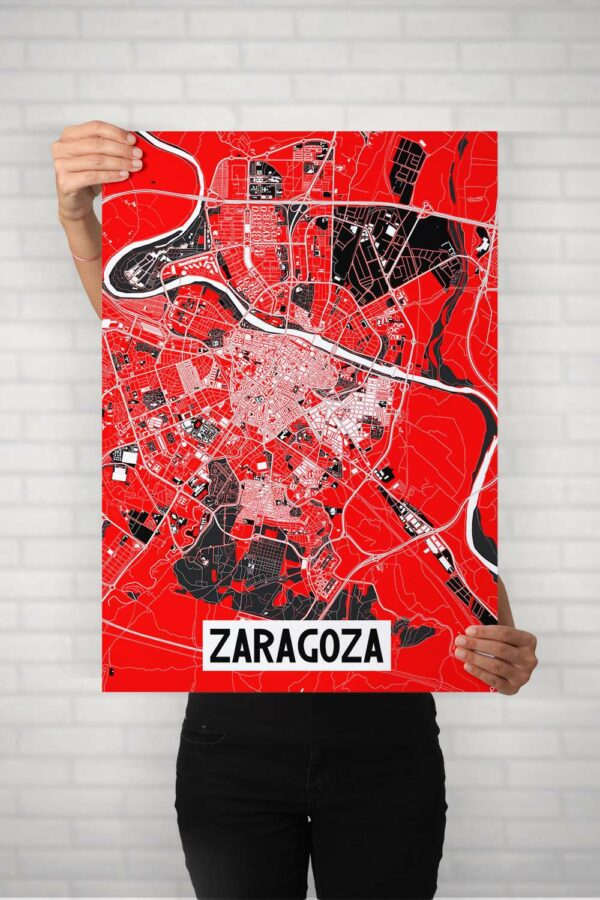 Poster Zaragoza modelo blanco