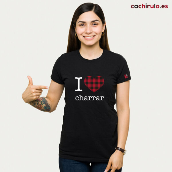 camiseta modelo "I Love Charrar" de la Colección Aragón