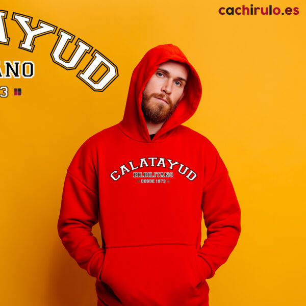 Sudadera roja personalizada «De dónde eres»