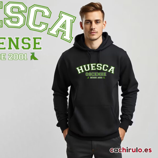 Sudadera negra personalizada «Edición Huesca»