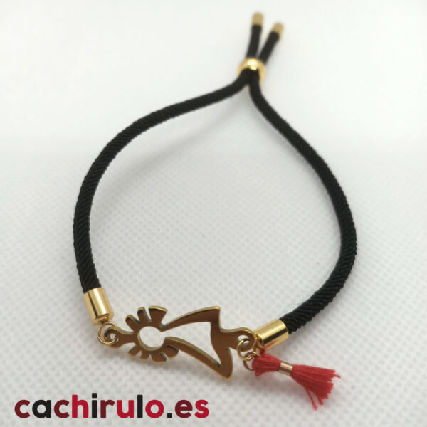 Pulsera Virgen del Pilar acero inoxidable dorado - Imagen 4