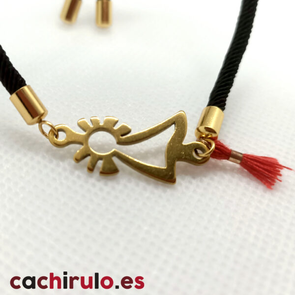Pulsera Virgen del Pilar acero inoxidable dorado - Imagen 2