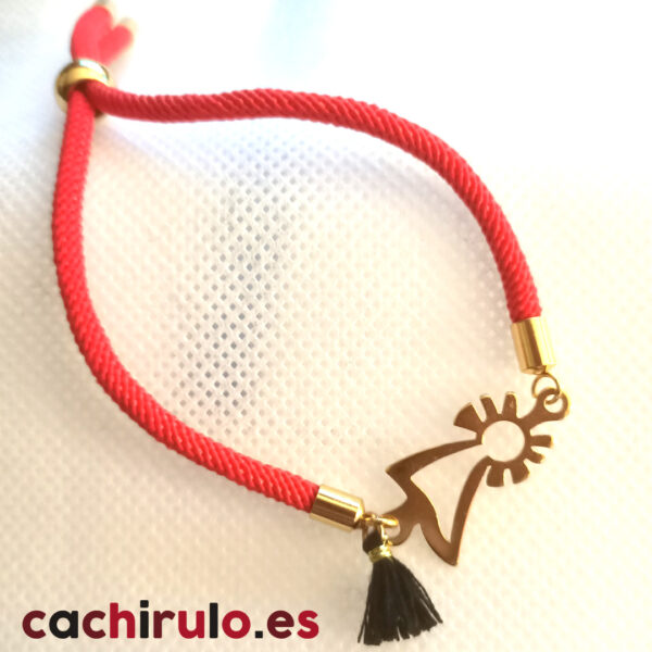 Pulsera Virgen del Pilar acero inoxidable dorado - Imagen 5